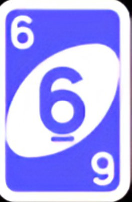Blue 6 UNO card