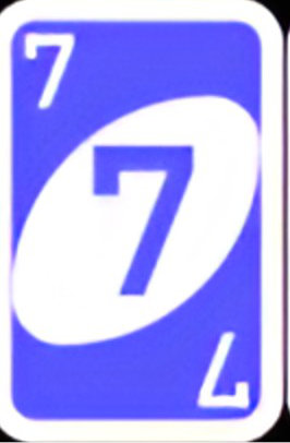 Blue 7 UNO card