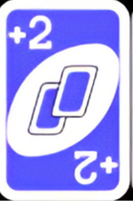 Blue Draw Two UNO card