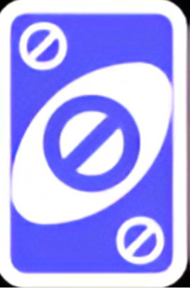 Blue Skip UNO card