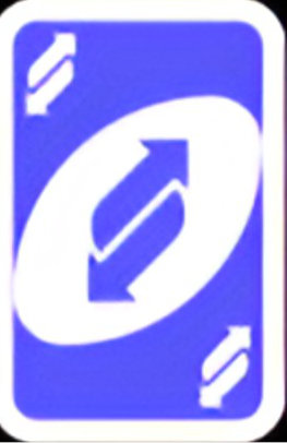 Blue Reverse UNO card
