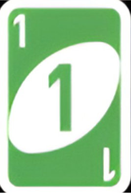 Green 1 UNO card