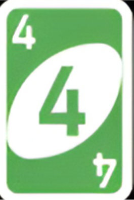 Green 4 UNO card