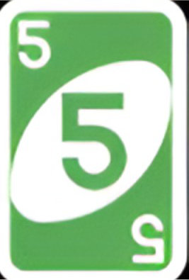 Green 5 UNO card