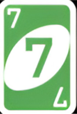 Green 7 UNO card