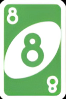 Green 8 UNO card