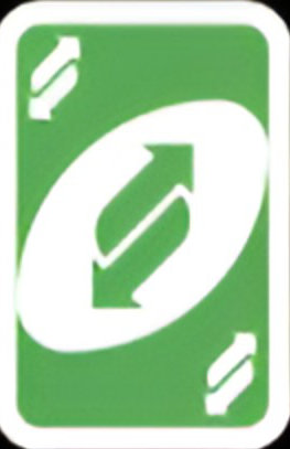Green Reverse UNO card