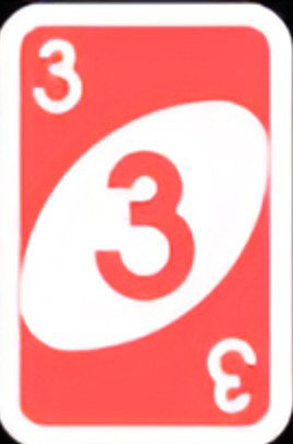 Red 3 UNO card