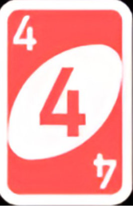 Red 4 UNO card