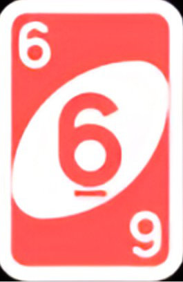 Red 6 UNO card