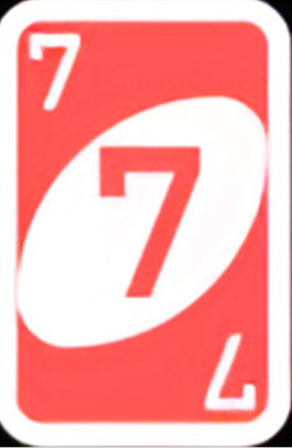 Red 7 UNO card