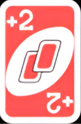 Red Draw Two UNO card