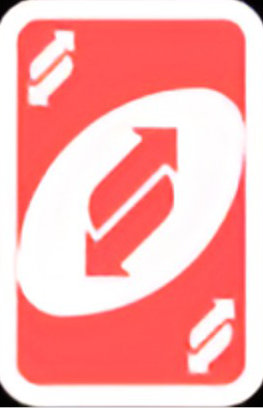 Red Reverse UNO card