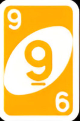Yellow 9 UNO card