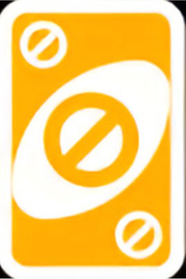 Yellow Skip UNO card