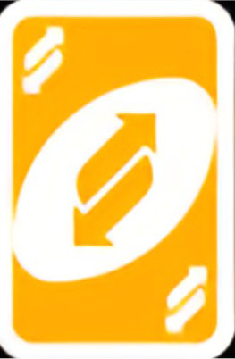 Yellow Reverse UNO card
