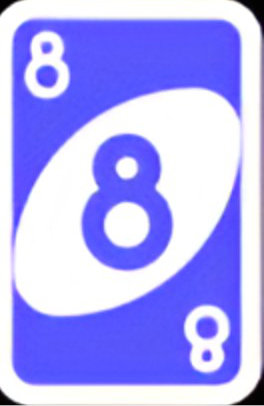 Blue 8 UNO card
