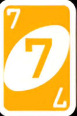 Yellow 7 UNO card